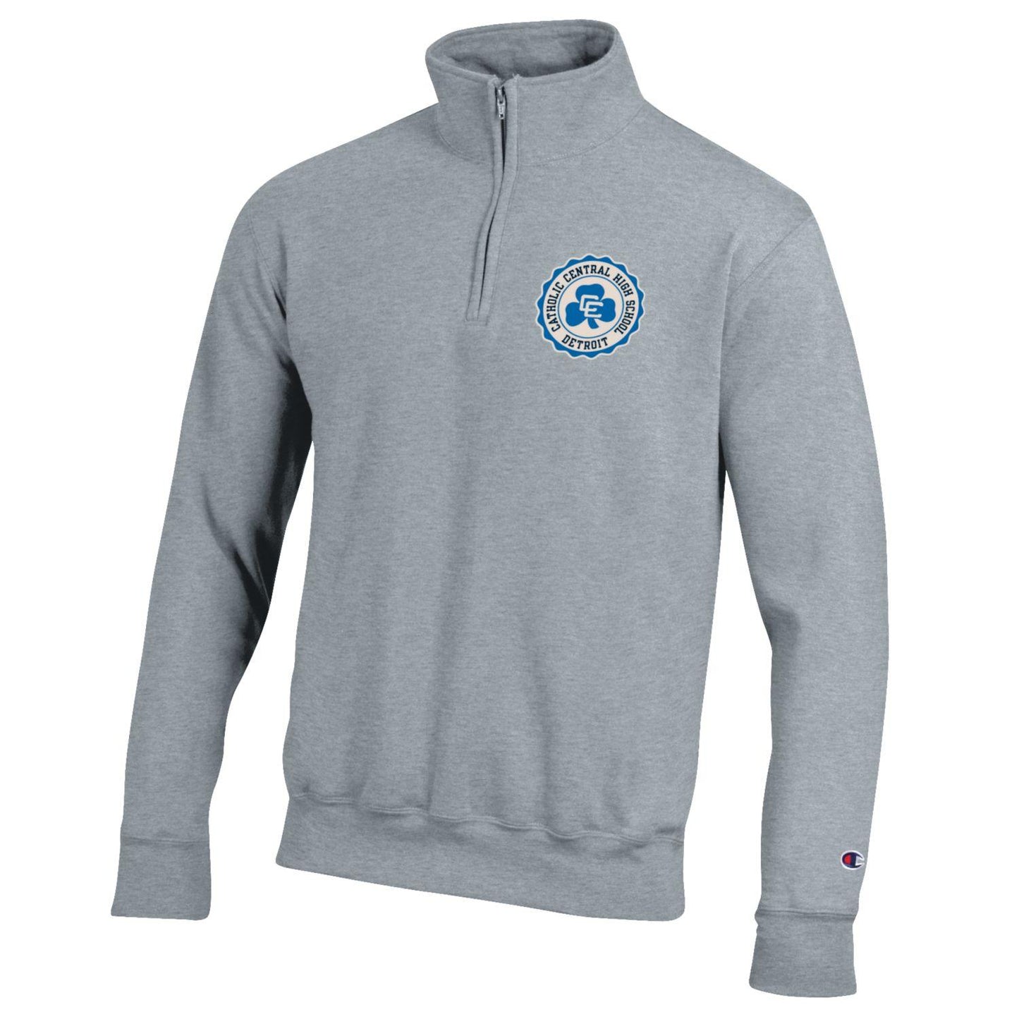 Champion Powerblend 1/4 Zip- Heather Gray