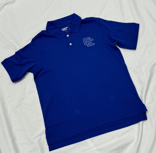 Youth LandsEnd Interlock Polo- Cobalt