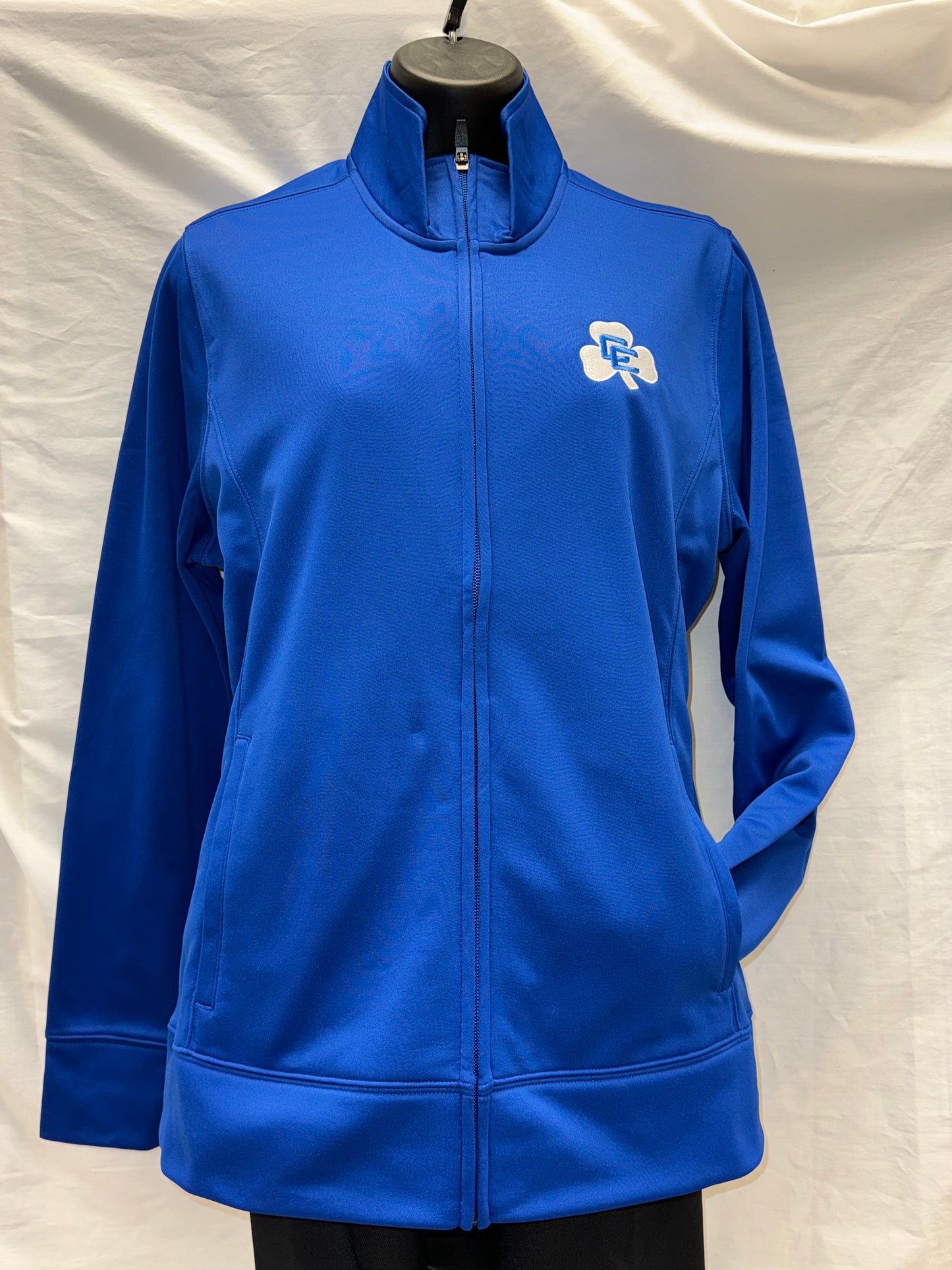 Ladies Royal Full Zip w/Shamrock and Cross