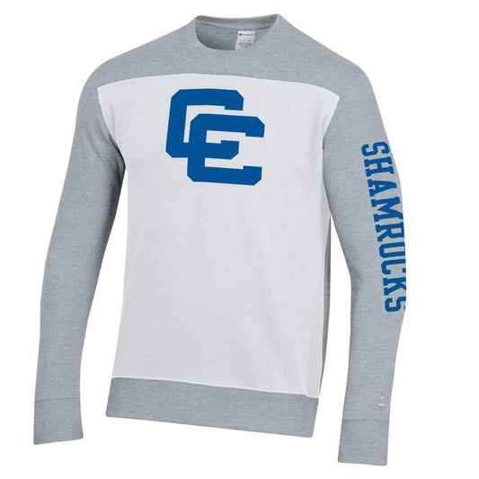 Champion Yoke Crewneck- Royal/White