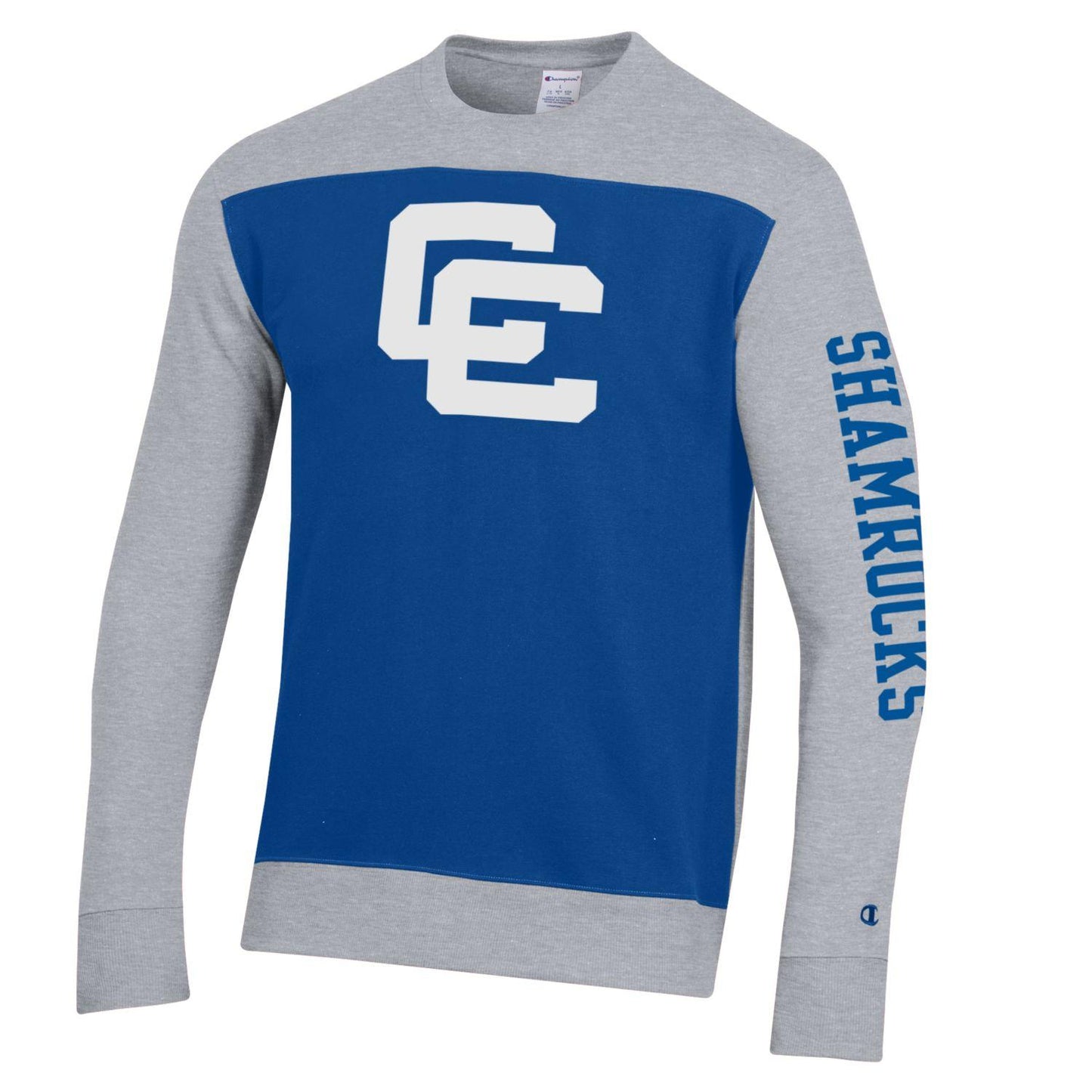 Champion Yoke Crewneck- Royal/Gray