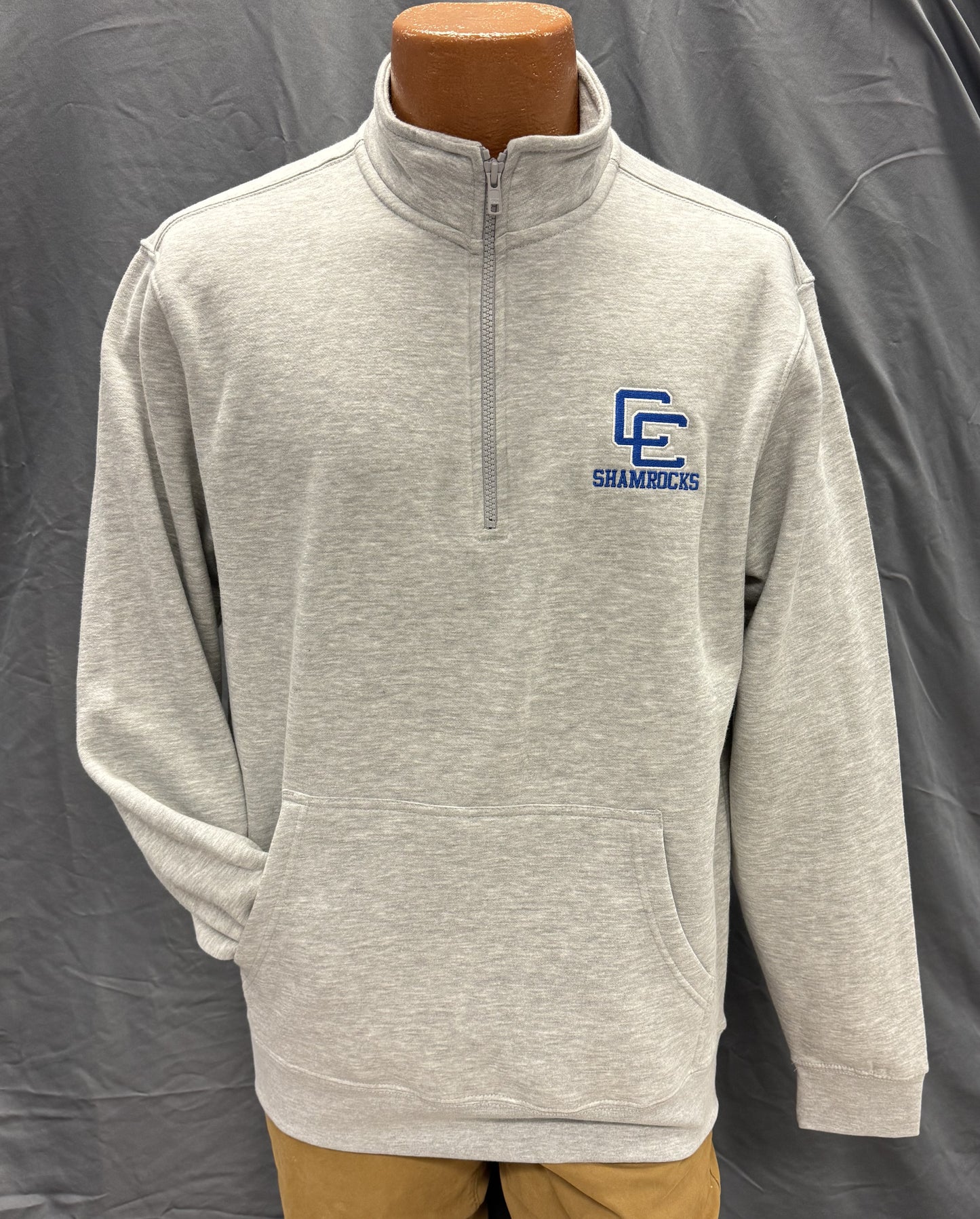 District Fleece 1/4 Zip- Light Heather Grey