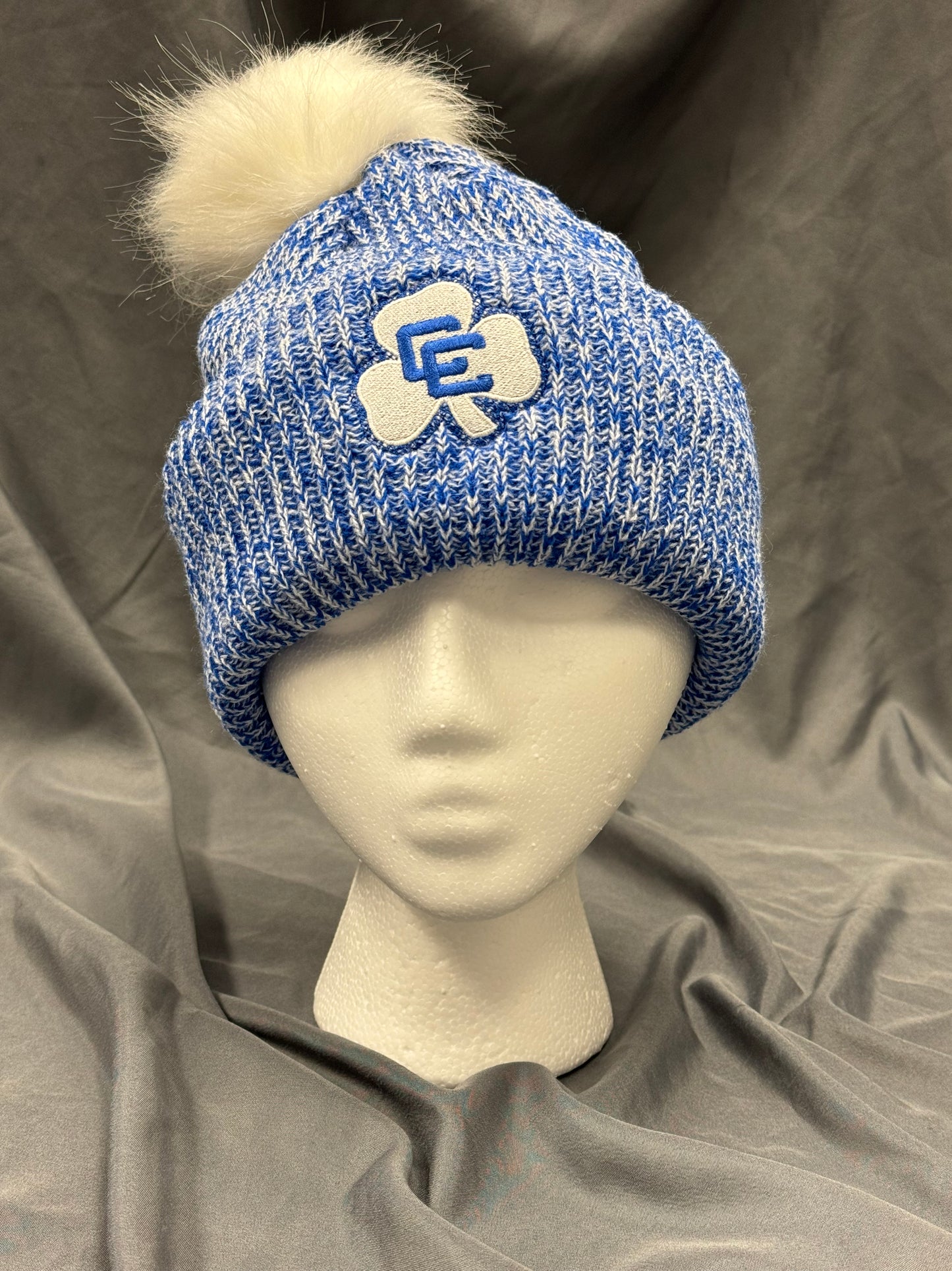 Ladies Pom Cuffed Beanie