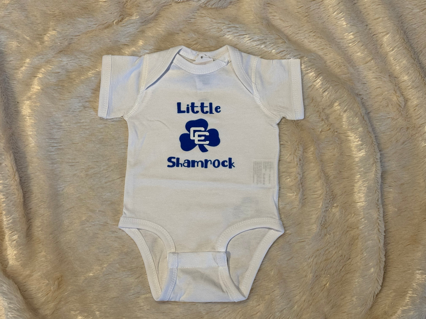 Onesie Little Shamrock- White w/Shamrock