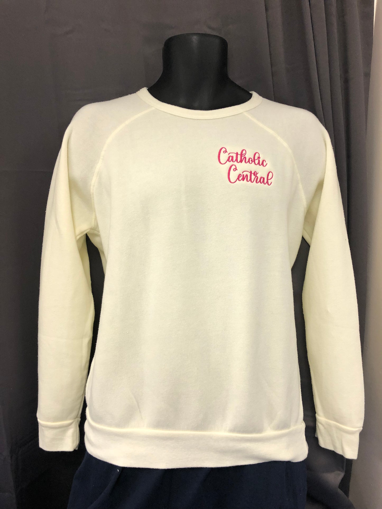 Ladies Raglan Crewneck- Cream